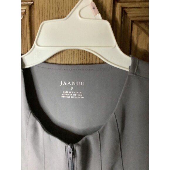 Jaanuu Princess Full Zip Scrub Top Gray Size Small - Picture 2 of 7